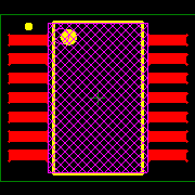 SNJ54LS73AW Footprint - Texas Instruments