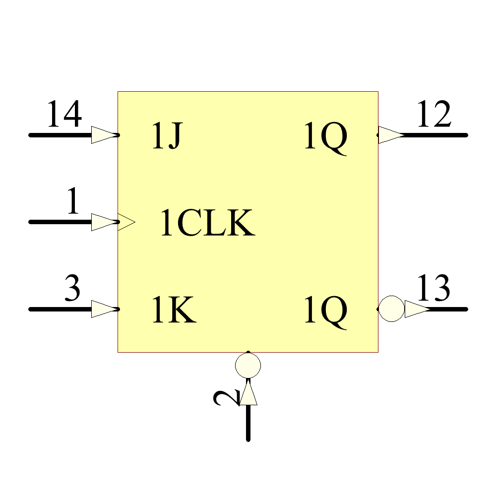 SNJ54LS73AW Symbol - Texas Instruments