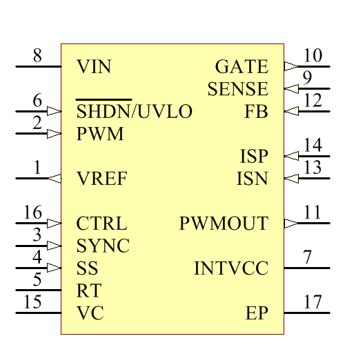 LT3755EUD-1#PBF Symbol - Analog Devices