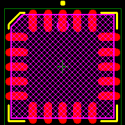 SNJ54LS374FK Footprint - Texas Instruments