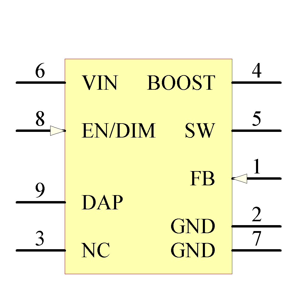 LM3405AXMYX/NOPB Symbol - Texas Instruments