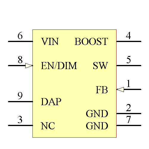 LM3405AXMYX/NOPB Symbol - Texas Instruments