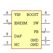 LM3405AXMYX/NOPB Symbol - Texas Instruments