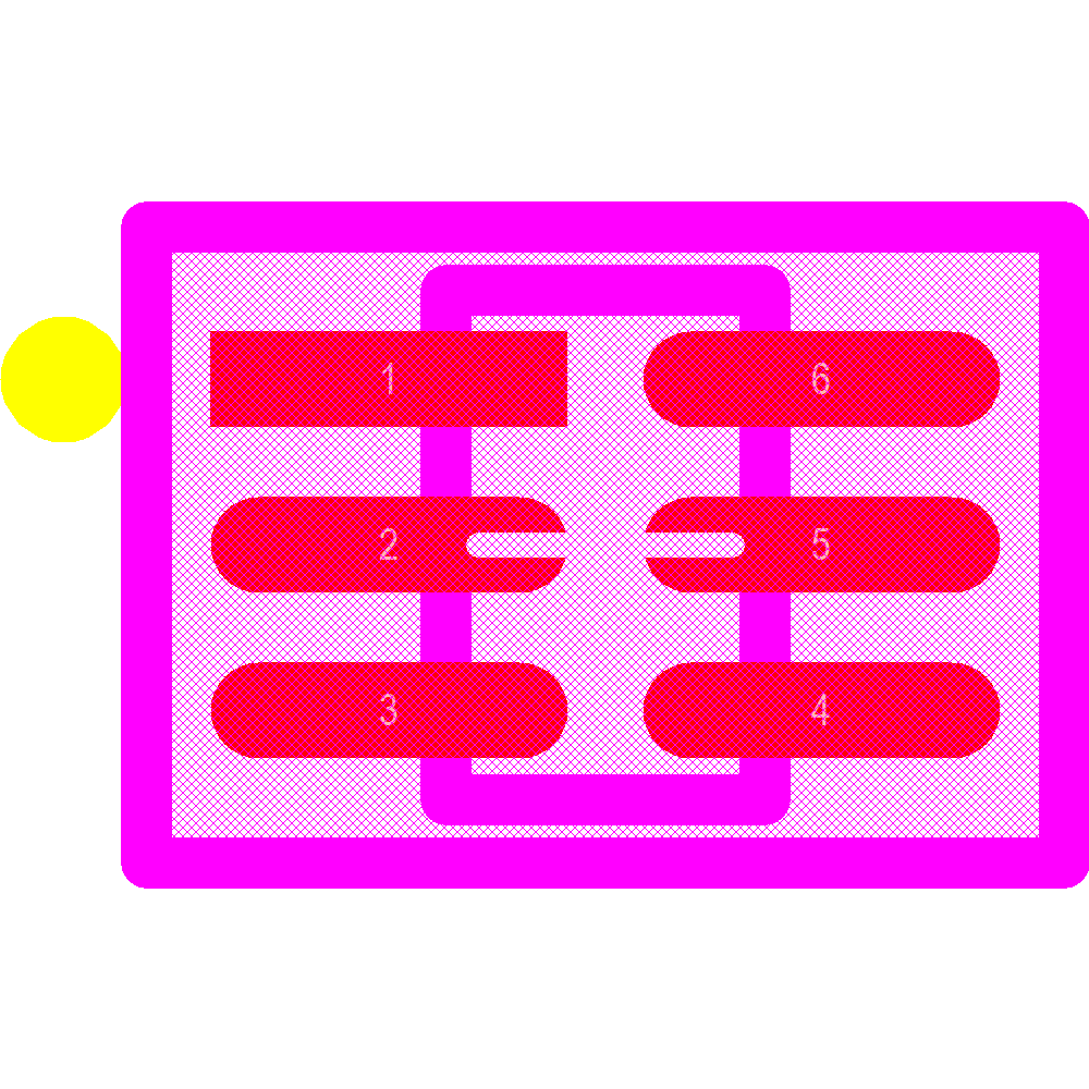 ESDA6V1-5W6 Footprint - STMicroelectronics