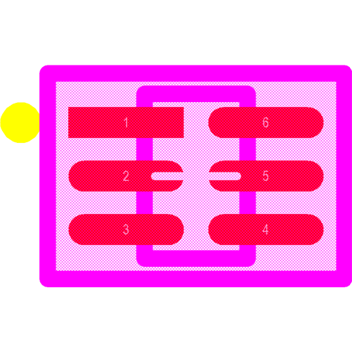 ESDA6V1-5W6 Footprint - STMicroelectronics