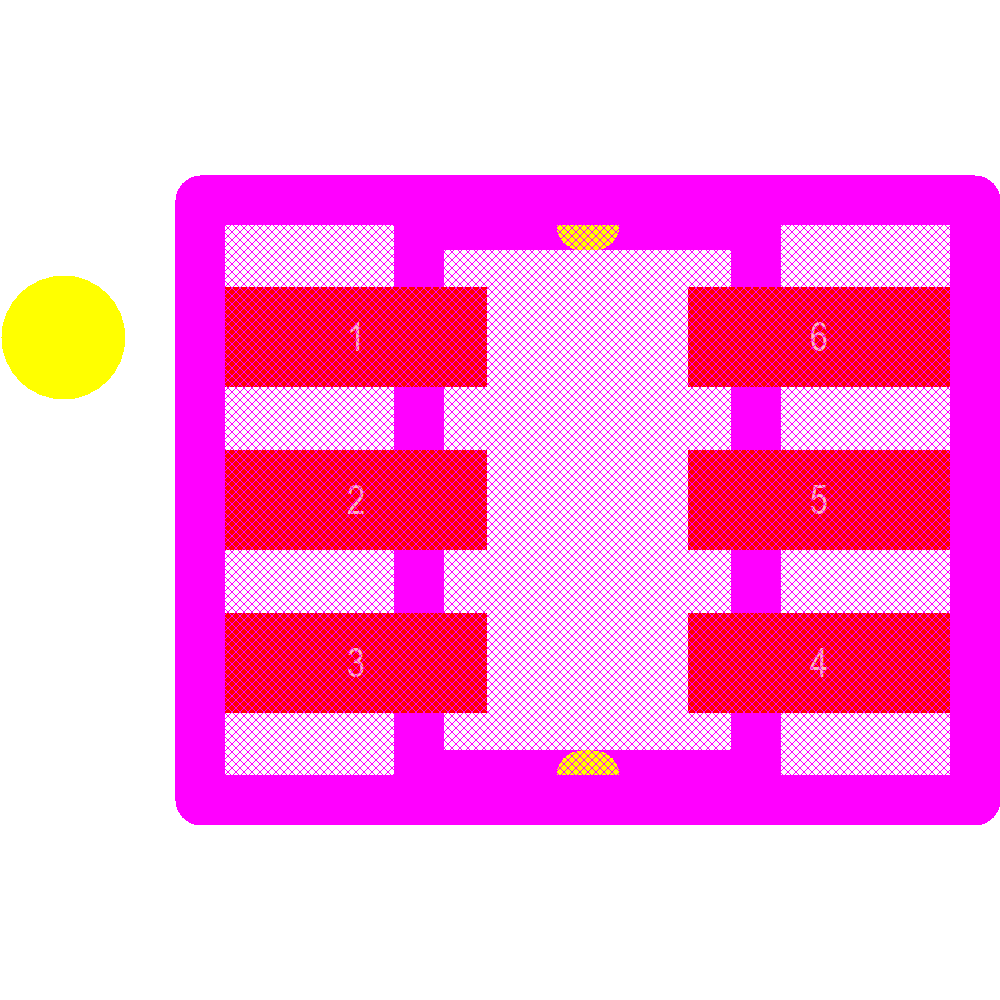 ESDA6V1-5W6 Footprint - STMicroelectronics