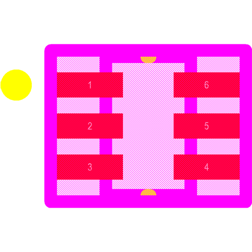 ESDA6V1-5W6 Footprint - STMicroelectronics