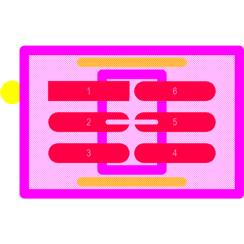 ESDA6V1-5W6 Footprint - STMicroelectronics