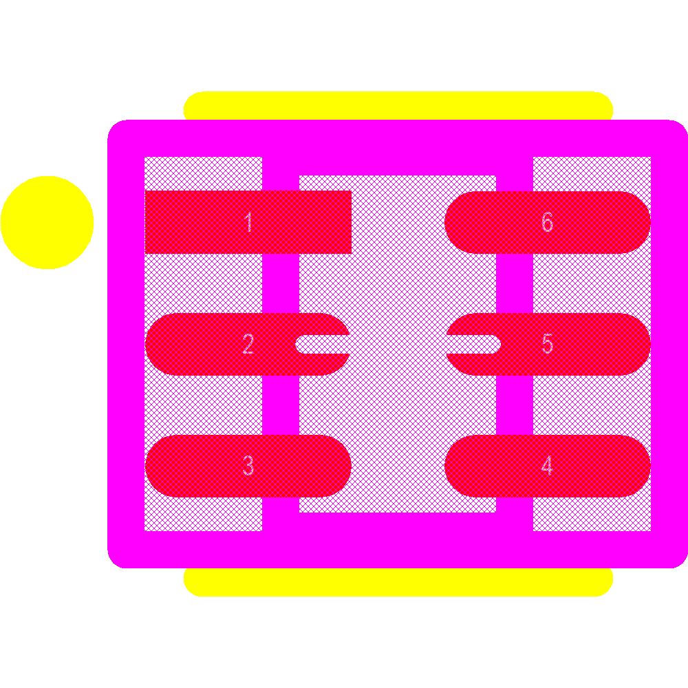 ESDA6V1-5W6 Footprint - STMicroelectronics