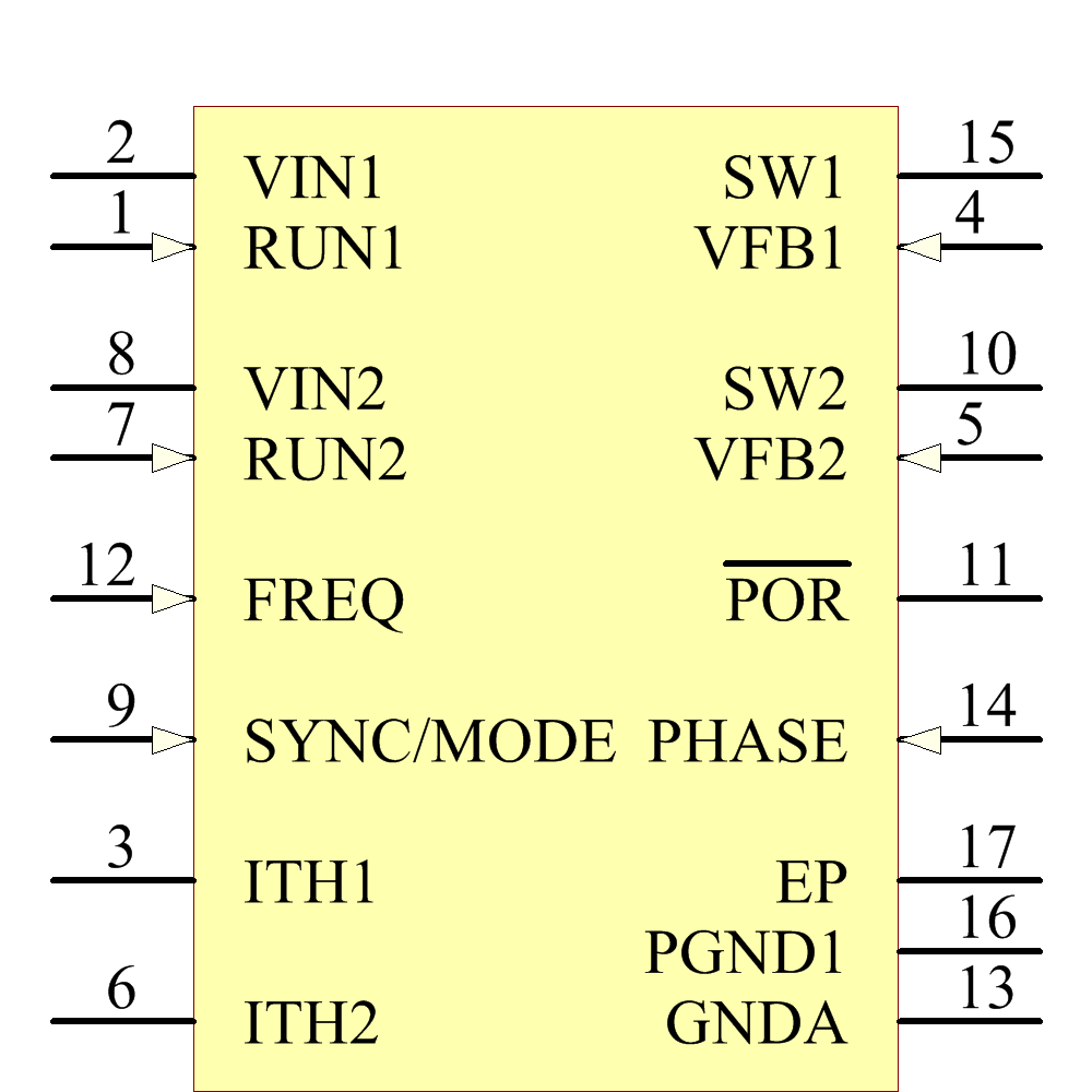 LTC3417AIDHC-1#PBF Symbol - Analog Devices