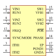 LTC3417AIDHC-1#PBF Symbol - Analog Devices