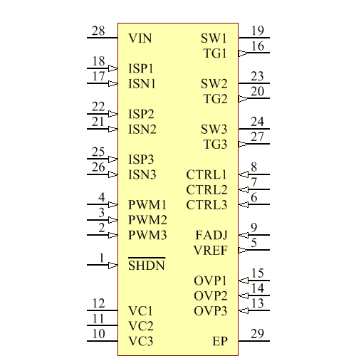 LT3492EFE#TRPBF Symbol - Analog Devices