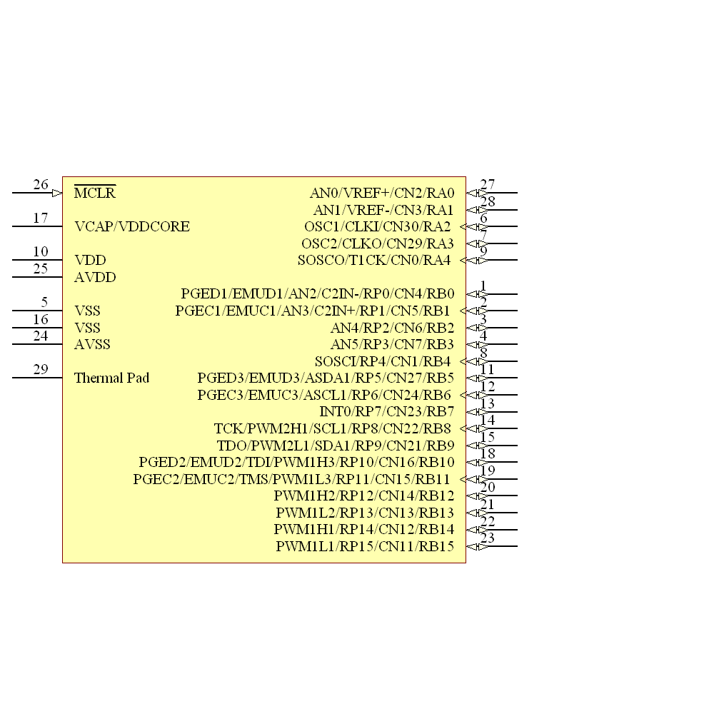 DSPIC33FJ32MC202T-E/MM Symbol - Microchip
