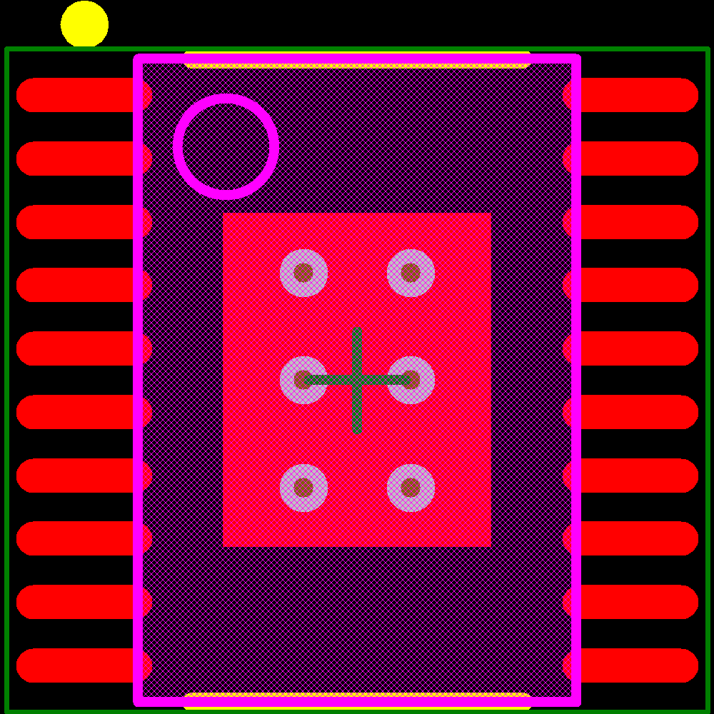 TLC59711PWP Footprint - Texas Instruments