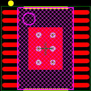 TLC59711PWP Footprint - Texas Instruments