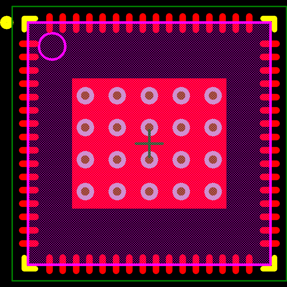 ATMEGA128RFA1-ZFR Footprint - Microchip
