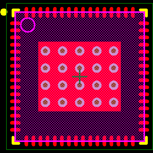 ATMEGA128RFA1-ZFR Footprint - Microchip