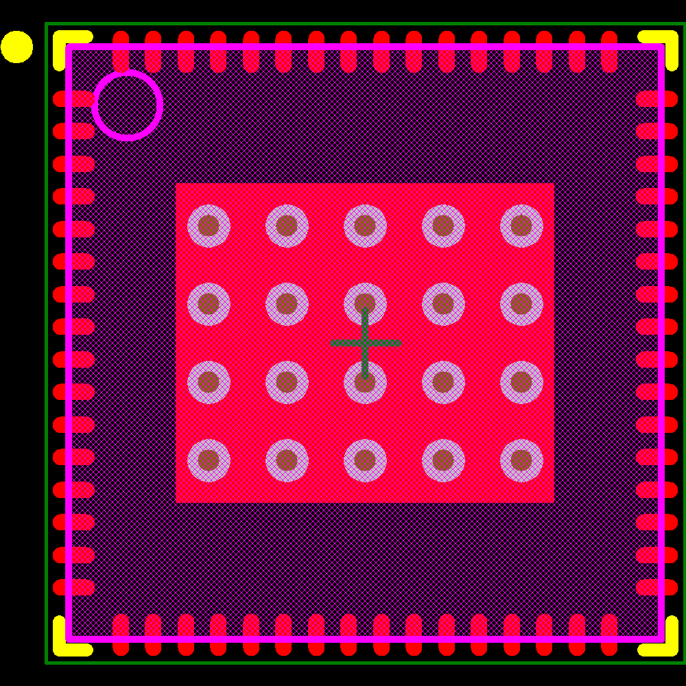 ATMEGA128RFA1-ZFR Footprint - Microchip