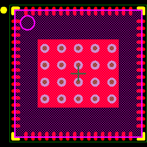 ATMEGA128RFA1-ZFR Footprint - Microchip