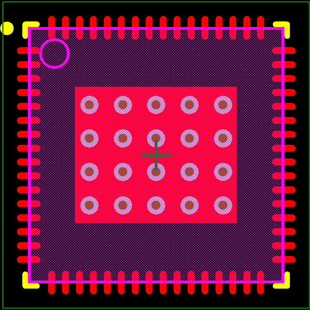ATMEGA128RFA1-ZFR Footprint - Microchip
