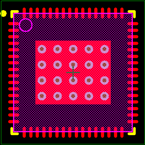 ATMEGA128RFA1-ZFR Footprint - Microchip