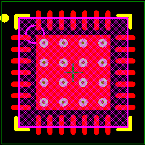 PIC16F726T-I/ML Footprint - Microchip