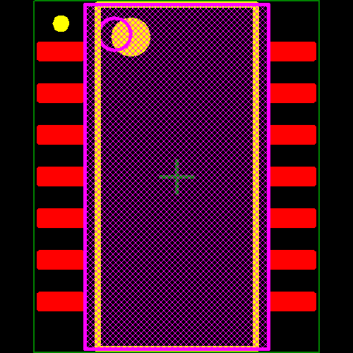 SN74LVC74ANSR Footprint - Texas Instruments