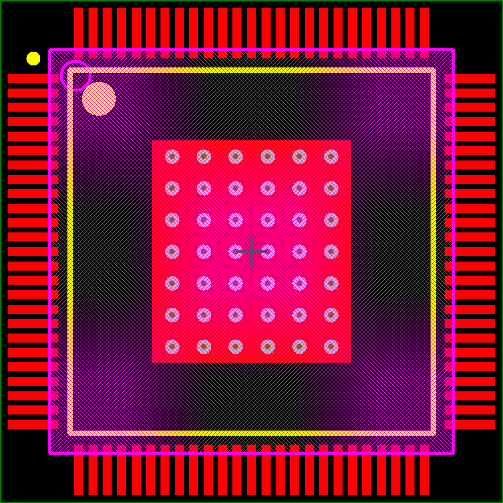 TMS320F28067PZPQ Footprint - Texas Instruments
