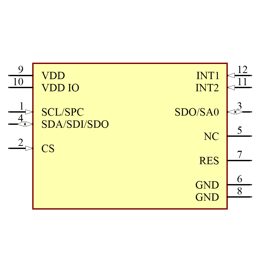 LIS2DS12TR Symbol - STMicroelectronics