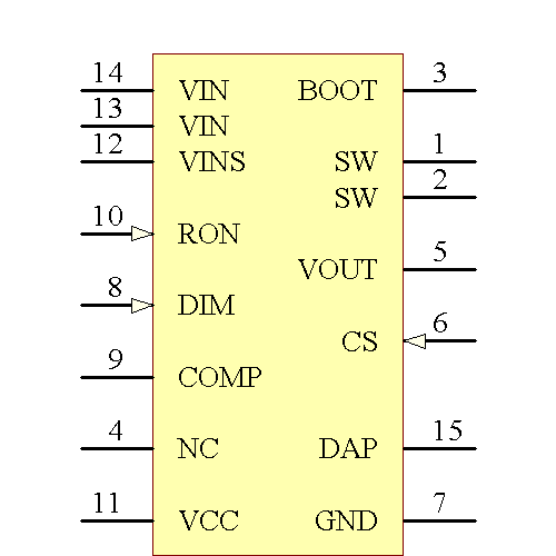 LM3406MH/NOPB Symbol - Texas Instruments