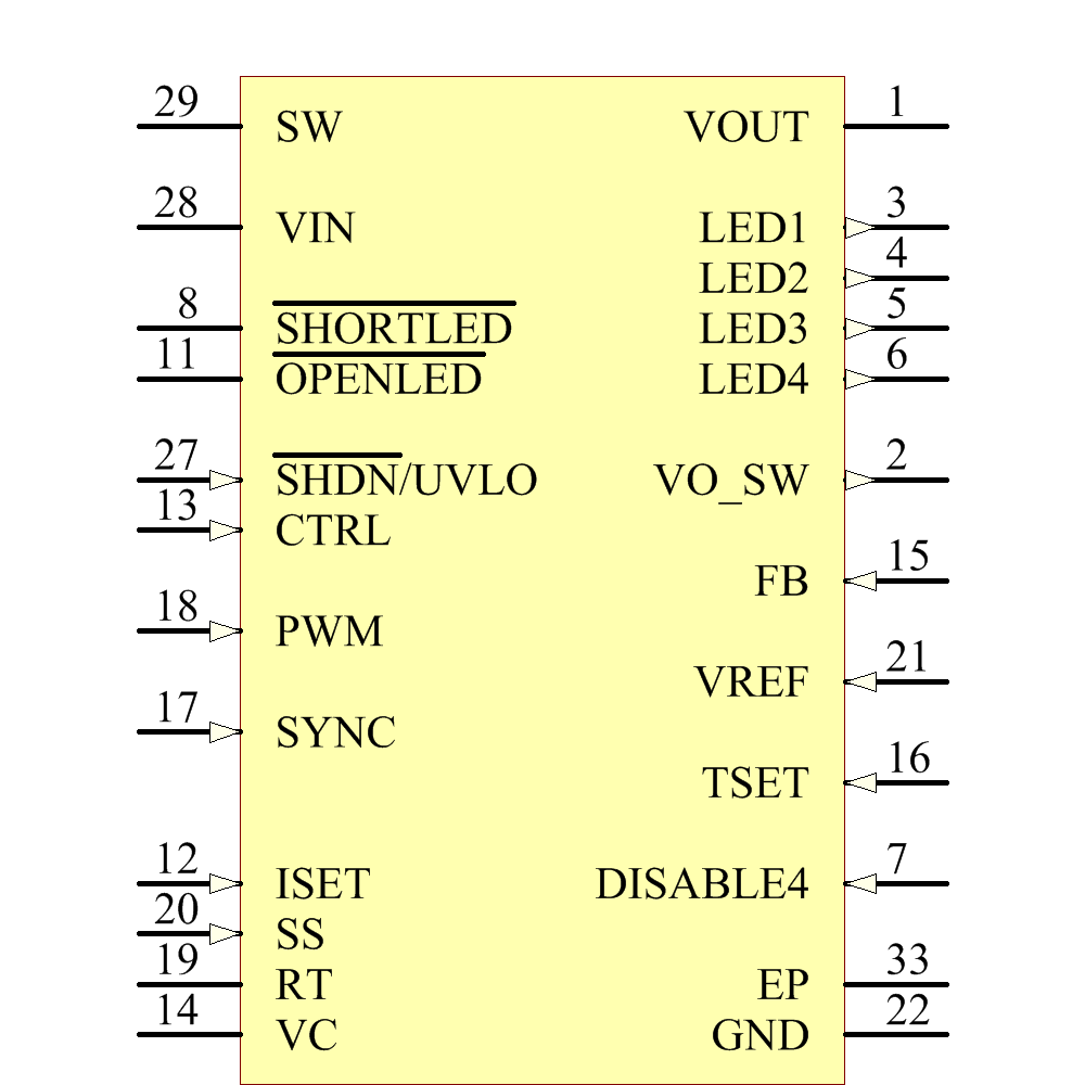 LT3599EUH#PBF Symbol - Analog Devices