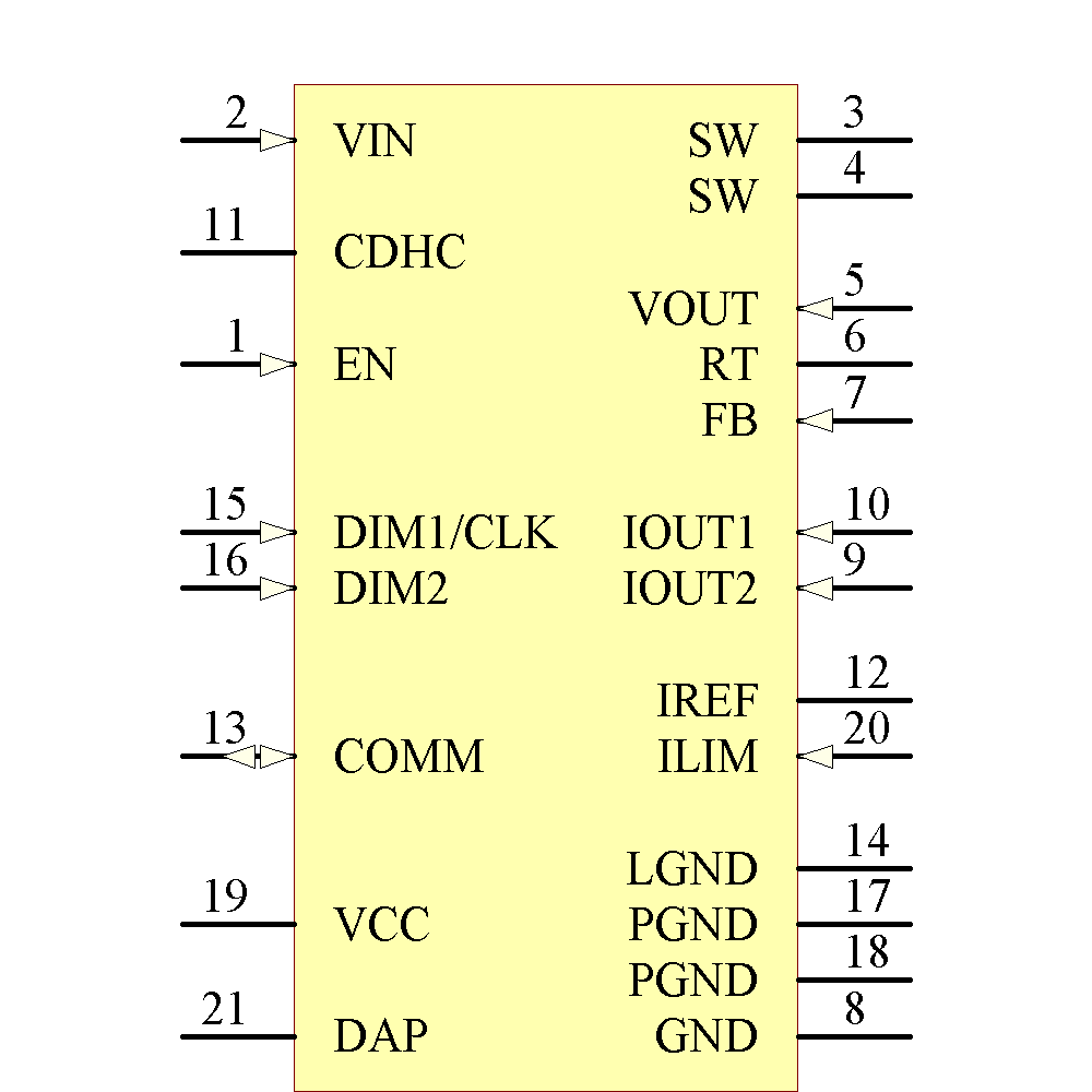 LM3492QMHX/NOPB Symbol - Texas Instruments