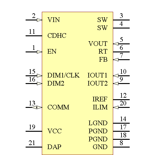 LM3492QMHX/NOPB Symbol - Texas Instruments