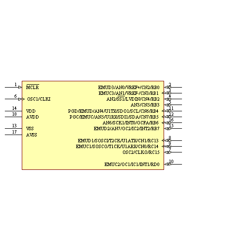 DSPIC30F3012-30I/P Symbol - Microchip