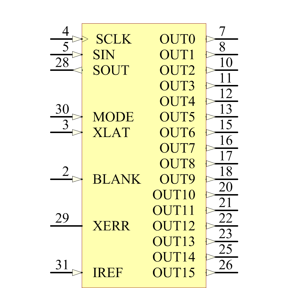 TLC5923DAPR Symbol - Texas Instruments