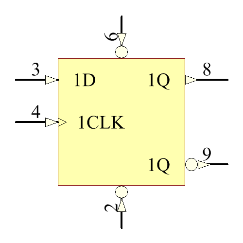SNJ54ALS74AFK Symbol - Texas Instruments