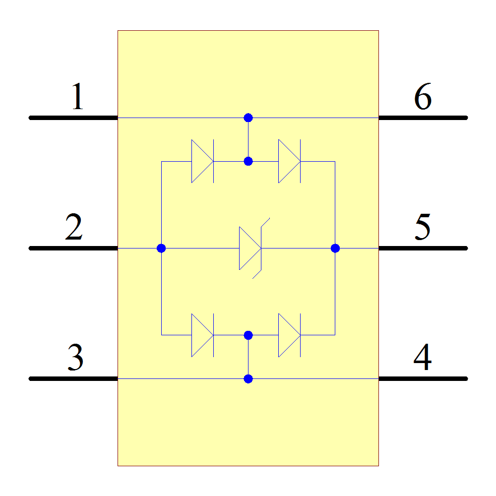 USBLC6-2SC6 Symbol - STMicroelectronics