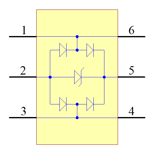 USBLC6-2SC6 Symbol - STMicroelectronics