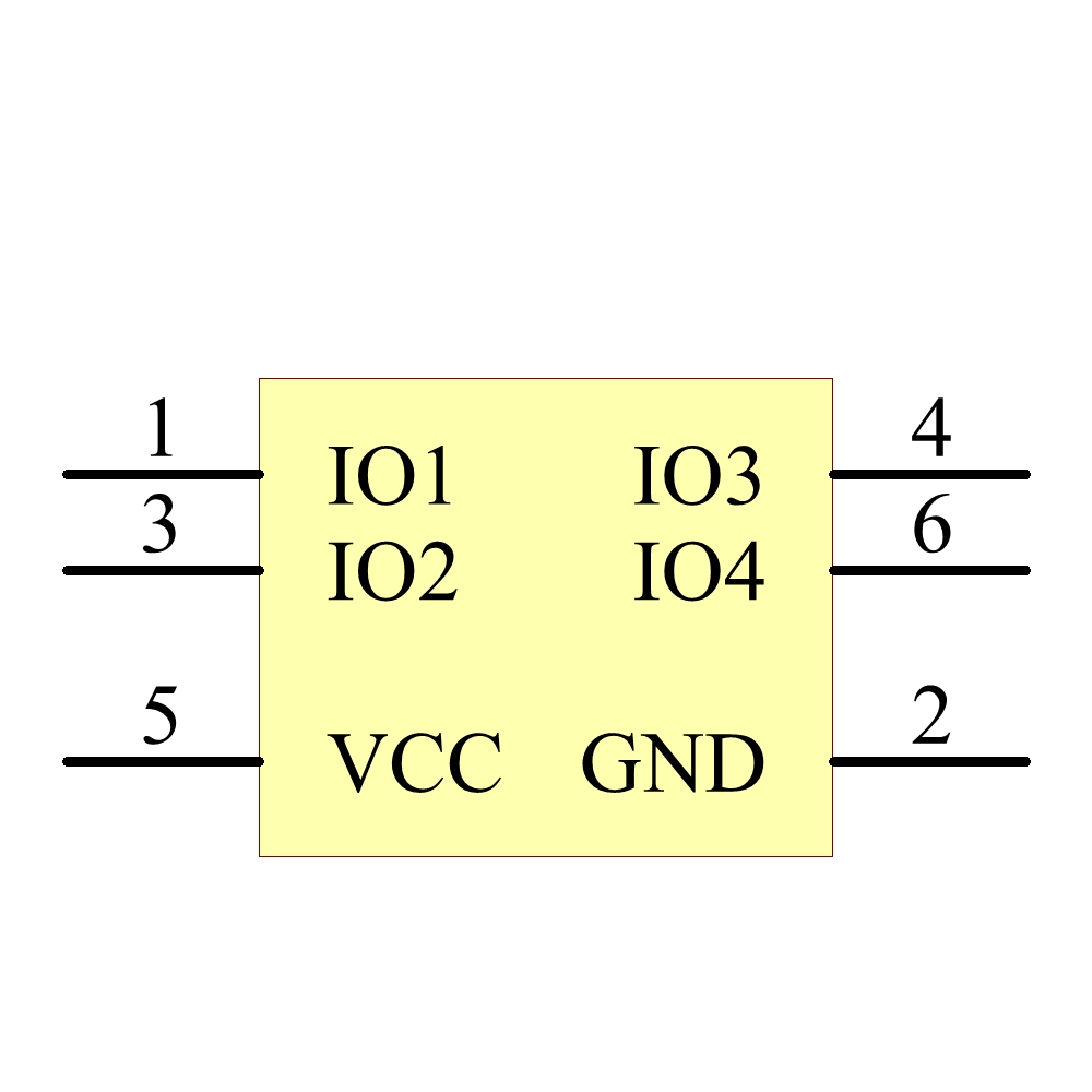 TPD4E001DCKR Symbol - Texas Instruments