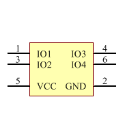TPD4E001DCKR Symbol - Texas Instruments