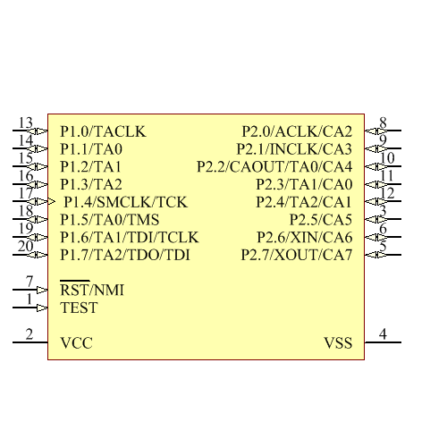 MSP430F2111TDW Symbol - Texas Instruments
