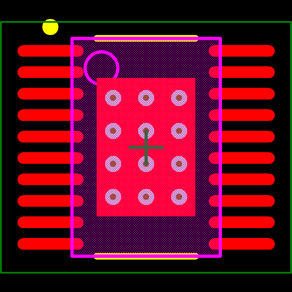 LM3423MHX/NOPB Footprint - Texas Instruments