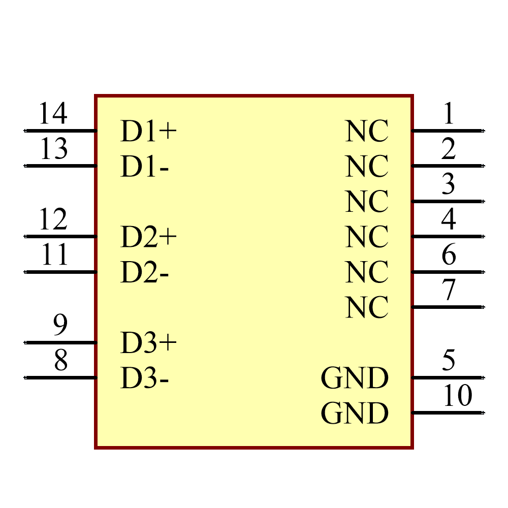 TPD6E05U06RVZR Symbol - Texas Instruments
