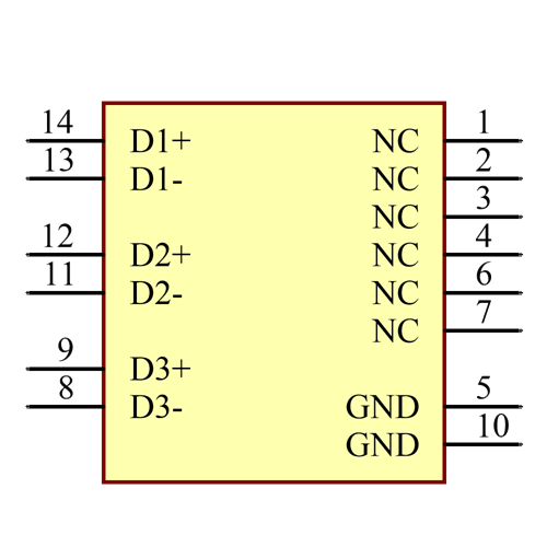 TPD6E05U06RVZR Symbol - Texas Instruments