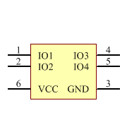 TPD4E004DRYRG4 Symbol - Texas Instruments