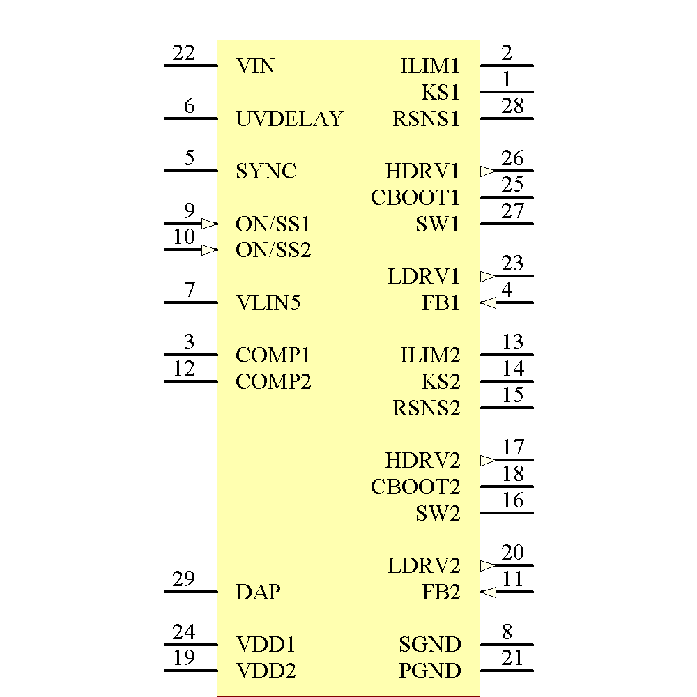 LM5642XMH/NOPB Symbol - Texas Instruments