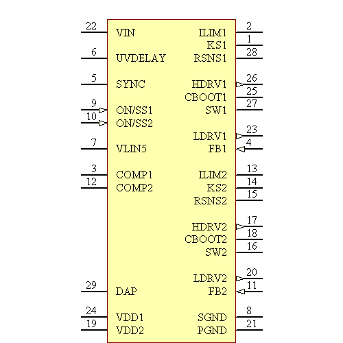 LM5642XMH/NOPB Symbol - Texas Instruments