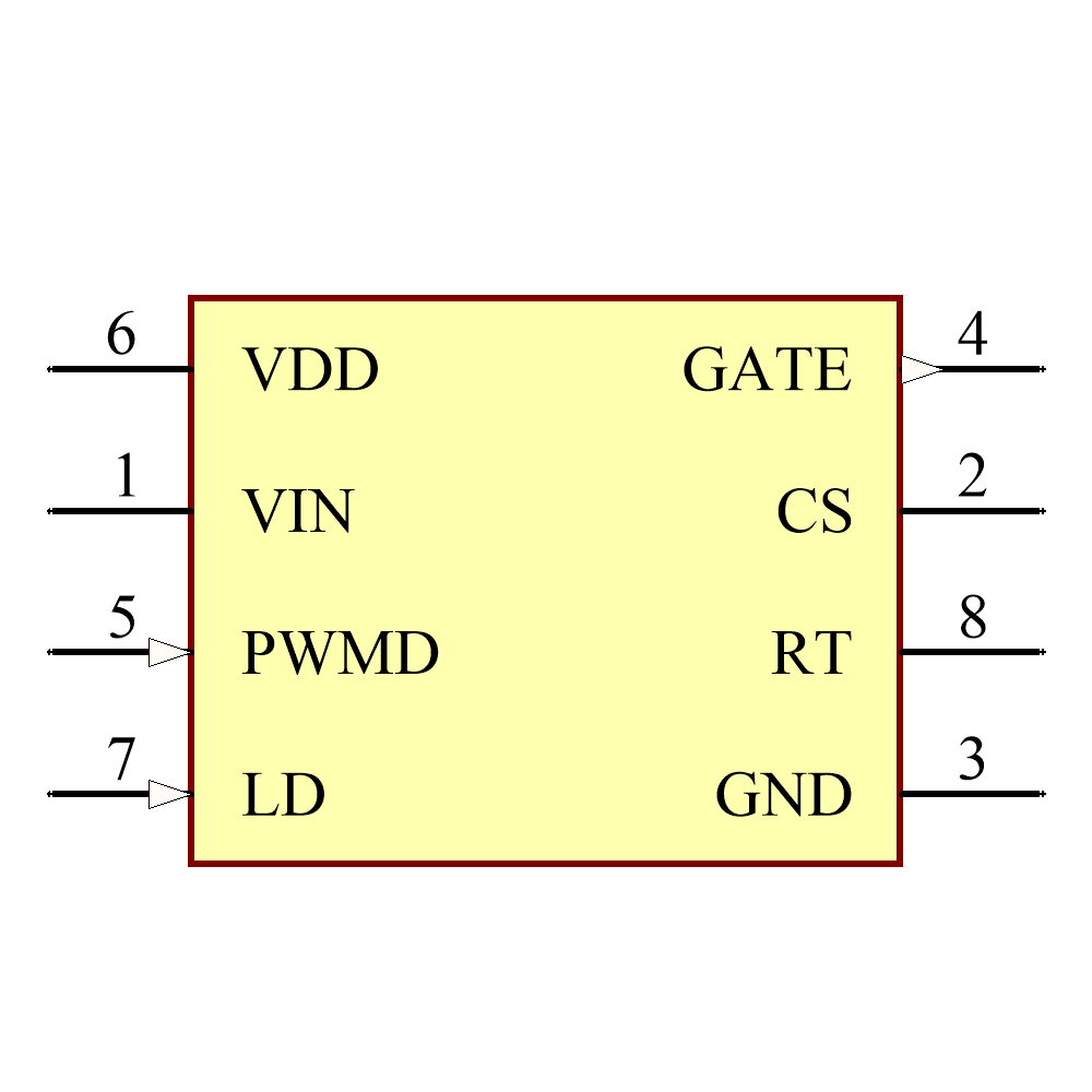 HV9861ALG-G Symbol - Microchip