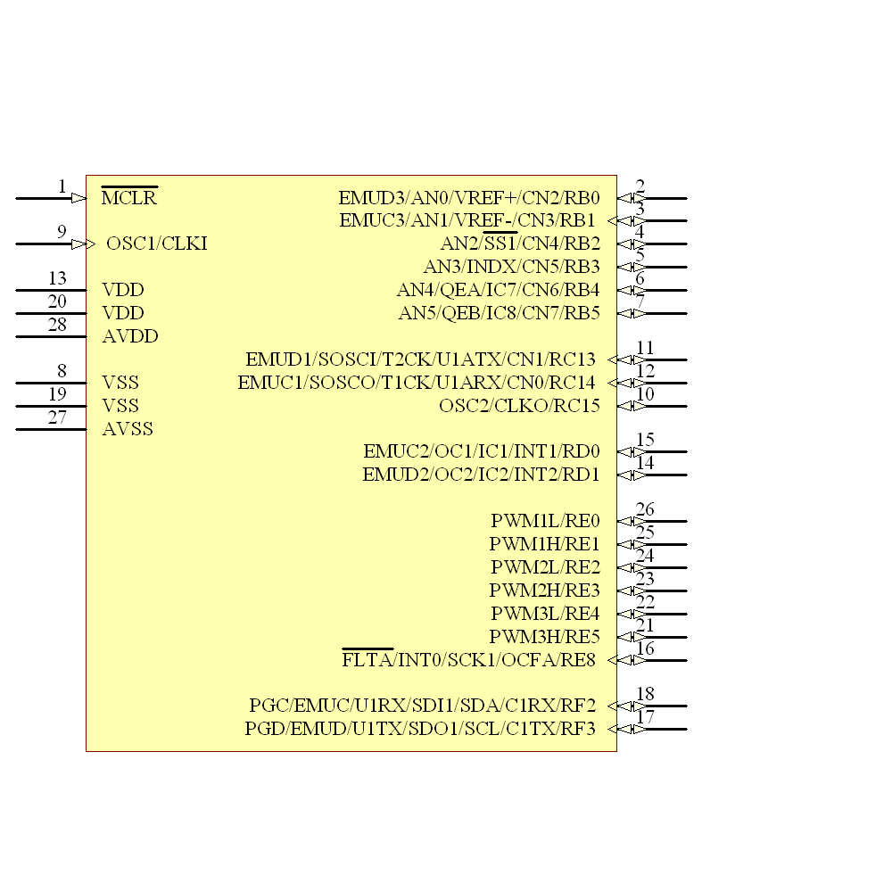 DSPIC30F4012-30I/SP Symbol - Microchip