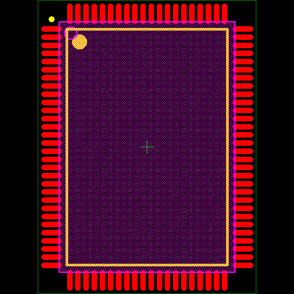 IS61NLF25636A-7.5TQLI Footprint - ISSI